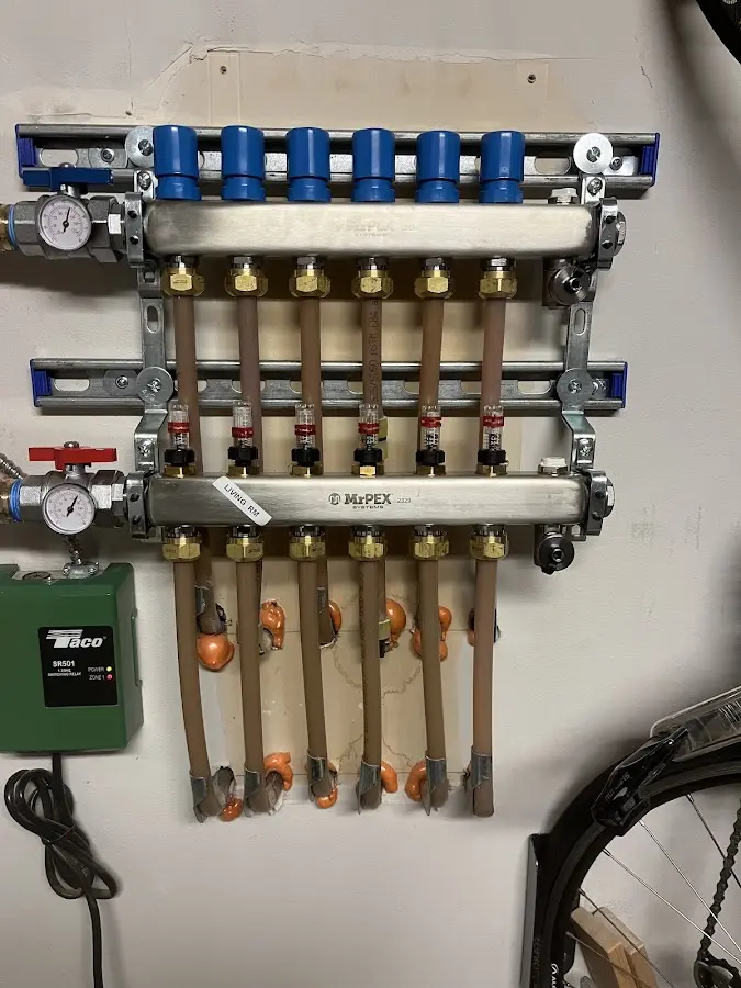 Plumber performing Gas Leak Detection at a residential property in Running Springs